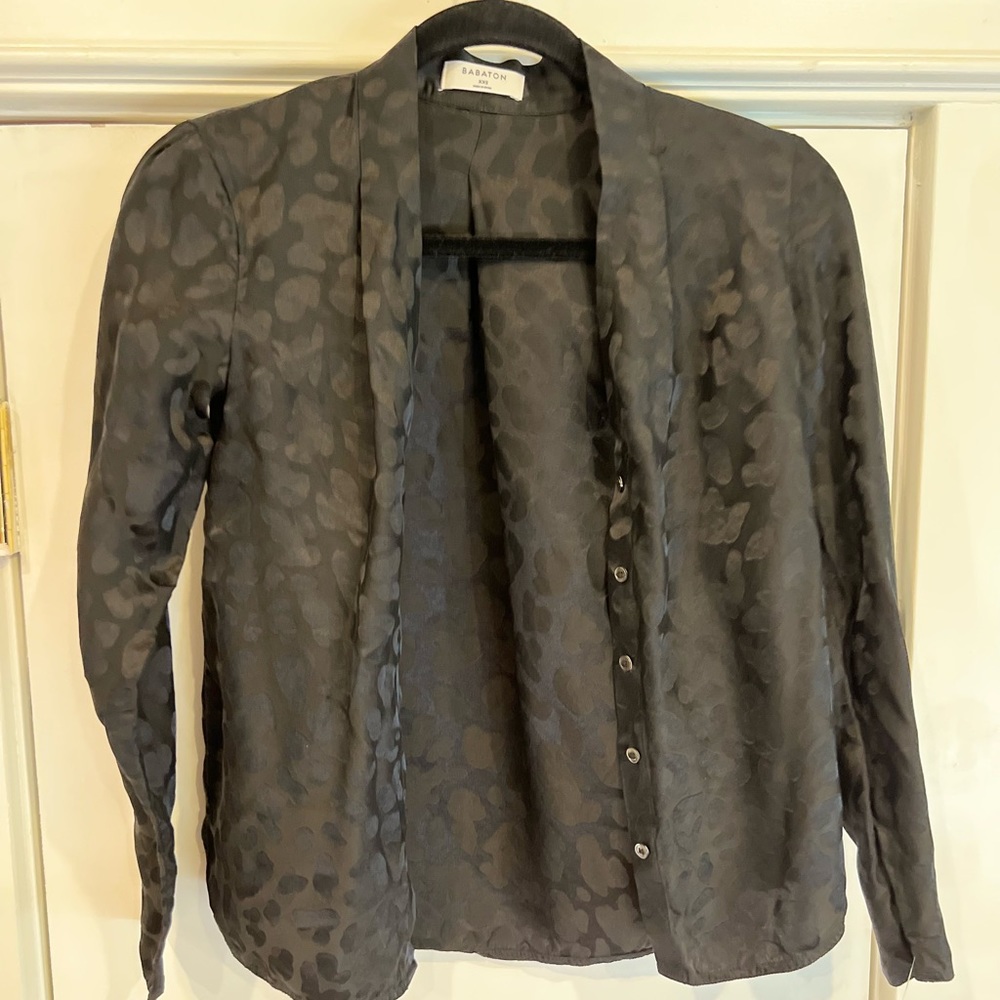 Babaton Black Button Down Shirt szXXS